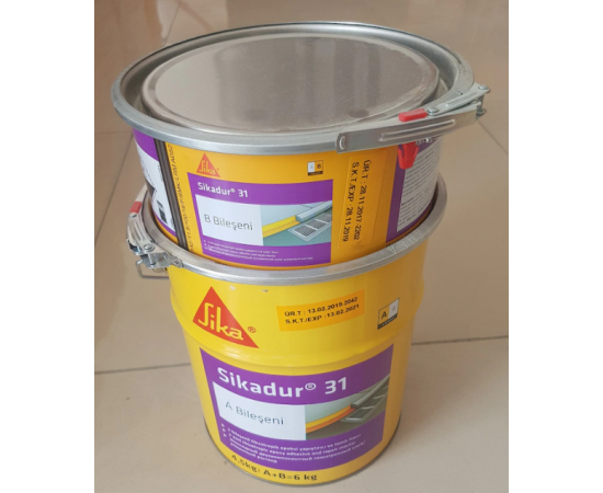 Sikadur-31 Tiksotropik, Çift Bileşenli Epoksi Reçine Esaslı Yapıştırıcı ve Tamir Harcı 6 Kg/Set